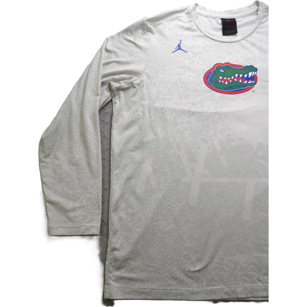 Jordan Florida Gators Player Issued Dri-FIT LS Shirt Men XL Gray McGaughey NCAA
